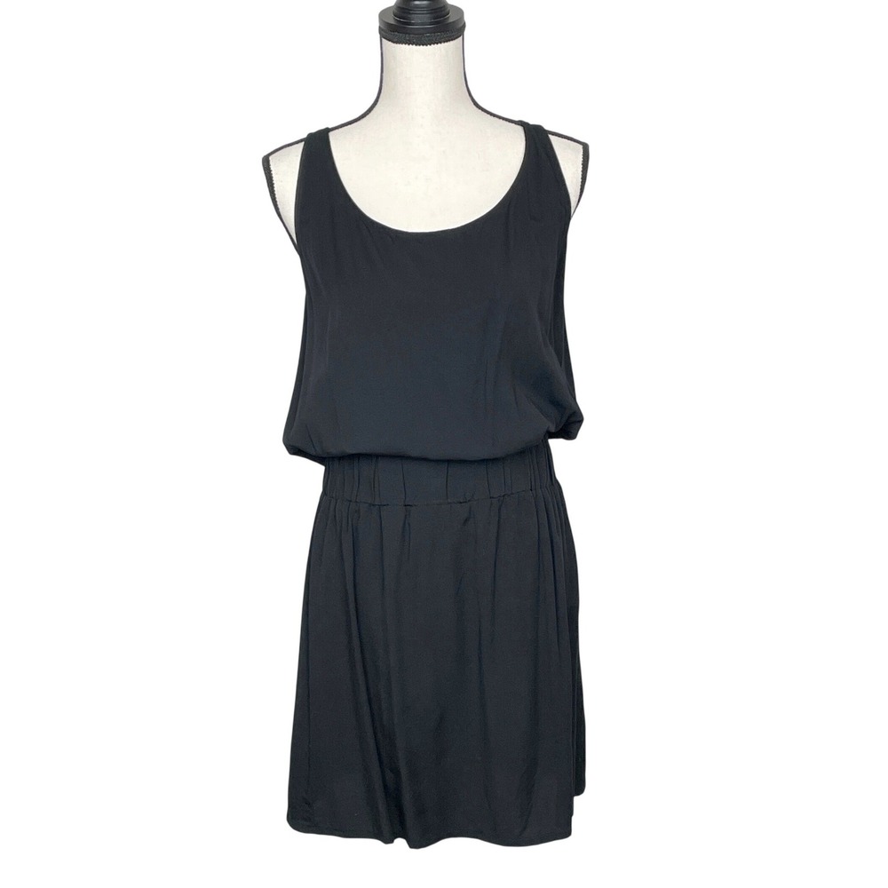 Contemporary Crossover Open Back Blouson Mini Dress Size 10 Parisian‎ Minimalist